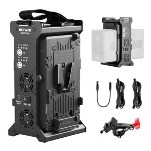Neewer V Mount Battery Charger Dual Channel with 100W PD USB C Fast Charging