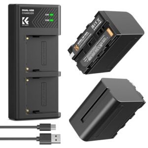K&F Concept 2 Pack NP-F970 Battery with LED Charger