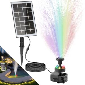 LESOLEIL solar Water fountain pump with 2000mAh Battery