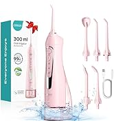 COSLUS Water Dental Flosser Teeth Pick: 2025 Upgraded Portable Cordless Waterproof Flossing 300ML...