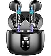 Wireless Earbuds, Bluetooth 5.4 Headphones in Ear 2025 Wireless Earphones with 4 ENC Mic, Mini Ea...