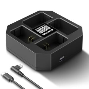 NEEWER 4 Channel NP-FZ100 Charger Compatible with Sony A7 IV A9iii A1 A7R V A7Cii A6700 ZV-E1 FX3 FX30
