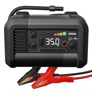 NOCO Boost Air AX65: 2000A Jump Starter with 22A 100 PSI Air Compressor Tyre Inflator - 8.0L Gasoline and 6.0L Diesel Engines - Inflating Tyres from 0-40 PSI in 2.0 Minutes