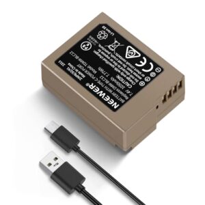 Neewer DMW-BLC12 1100mAh Replacement Battery for Lumix DMC-G7 G85 G95 FZ300 FZ2500 DC-Z1000 II Sigma FP FP L V-LUX 5 Camera