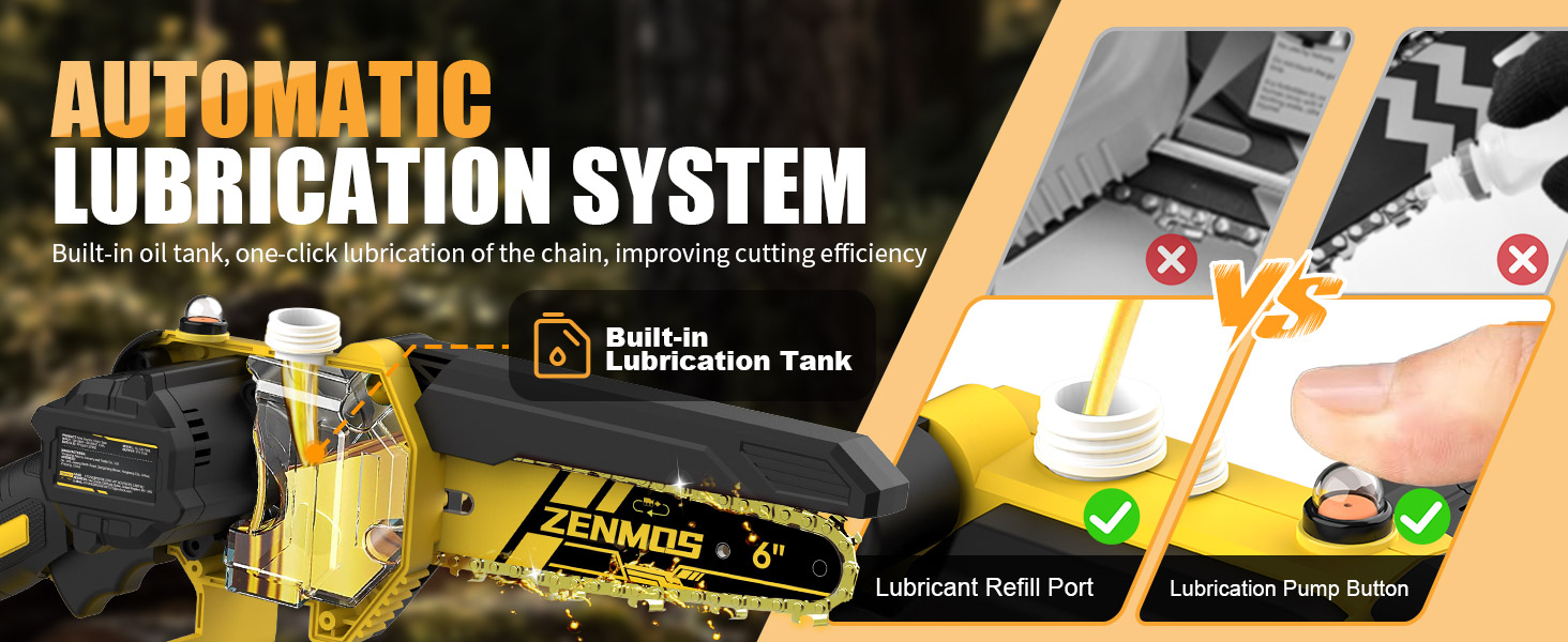 cordless chainsaw with battery and charger