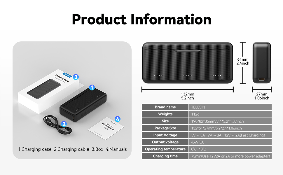 Battery Charger for DJI Action 5