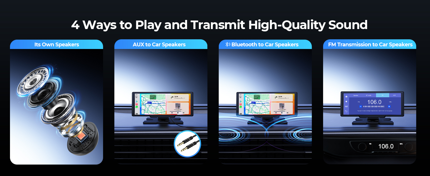 Carplay Screen for car 4 Ways to Play and Transmit High-Quality Sound