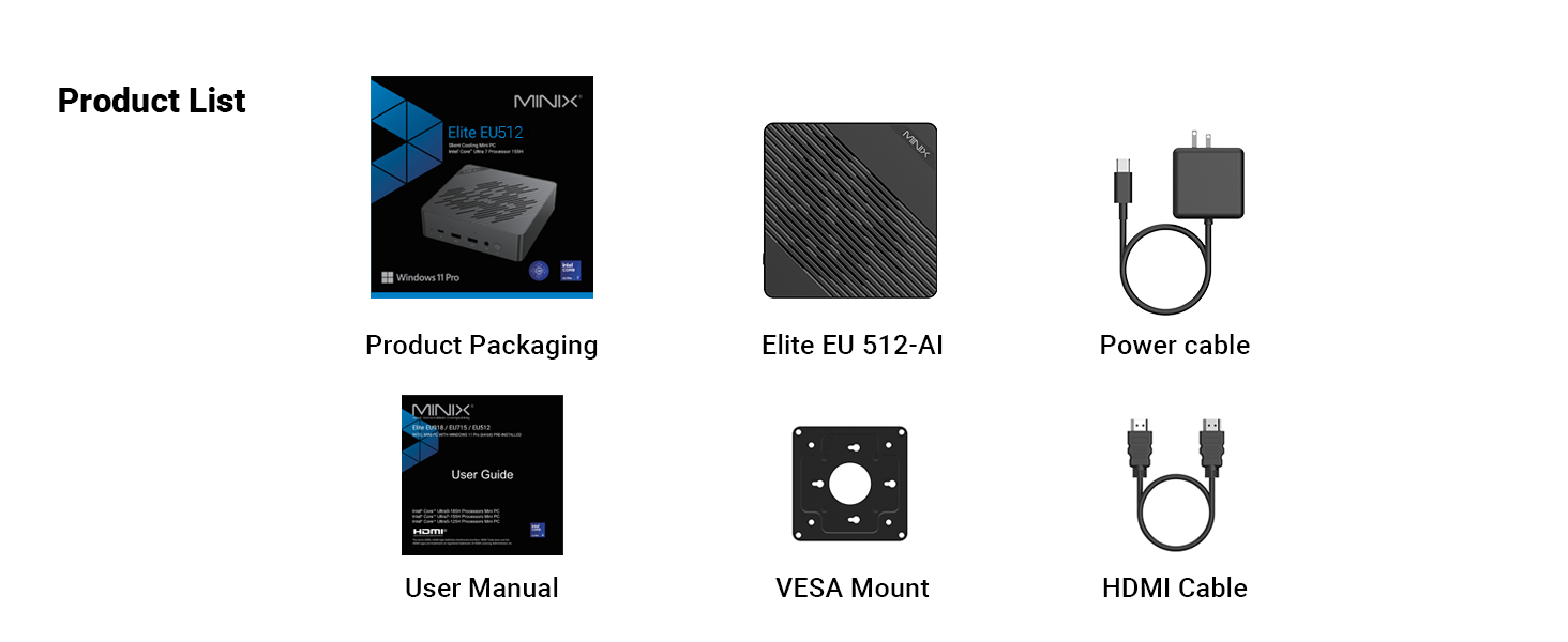 MINIX EU512-AI Mini PC Intel Core Ultra 5 125H