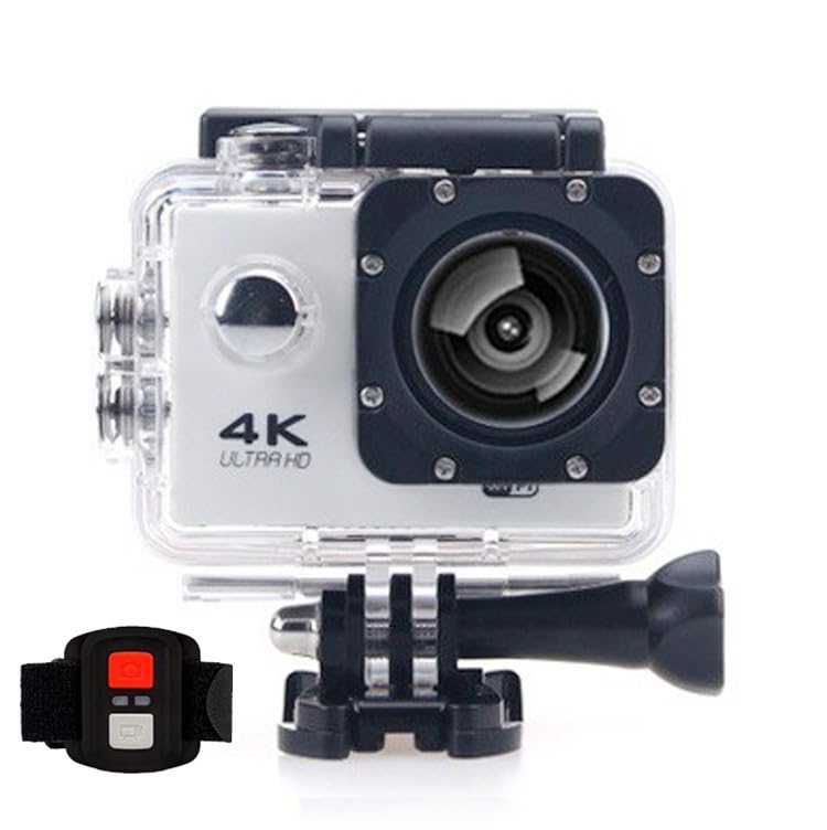 BSLVWG 4K Action Camera 20MP WiFi 30M Waterproof Sports Camera Underwater Camera for Vlog With Ultra HD 170°Wide-Angle 2.4G Remote Control Anti-Shake 2.0'' LCD Screen with Accessories Kit (White)