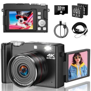 4K Digital Camera - 64MP Autofocus Vlogging Camera