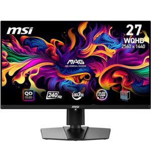 MSI MAG 271QPX QD-OLED E2 26.5 Inch WQHD Gaming Monitor - 2560 x 1440 Quantum Dot OLED Panel