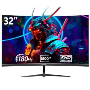 32 inch Gaming Monitor 1800R Curved Computer Monitors 165HZ/180HZ PC Monitors VA Screen for Home
