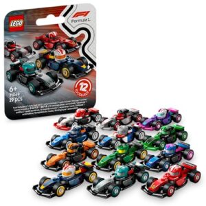 LEGO F1 Collectible Race Cars Toys - Get 1 of 12 Mini Car Models with Drivers Helmets & Moving Wheels - Formula 1 Teams incl. Ferrari