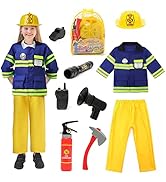 Kids Police and Fireman Costume - Dress Up Outfit for Boys and Girls 3-7 Years Old - Includes Pol...