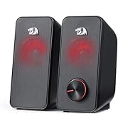 Redragon GS520 RGB Desktop Speakers, 2.0 Channel PC Computer Stereo Speaker with 6 Colorful LED M...