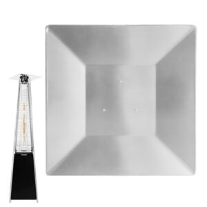 45cm Heat Reflector Shield Patio Heater Reflector Shield For Pyramid Patio Heater In Aluminum 4 Sided Heater Top Cover Replacement Parts Rainresistant Easy To Install Energy Efficie