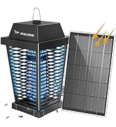 PALONE Solar Fly Killer Electric Mosquito Zapper Bug Zapper Rechargeable Bug Killer ABS Fireproof...
