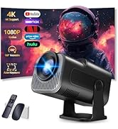 [Built-in Apps] Mini Projector with WIFI 6 and Bluetooth5.2 1080P 4K, Portable Projector Video, 1...