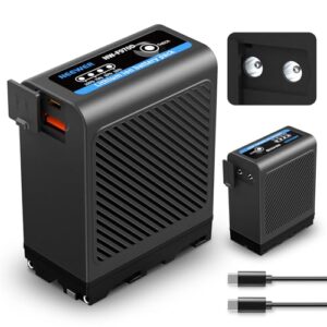 Neewer 10500mAh NP-F970 Replacement Battery w/USB C USB A & 2 DC Ports