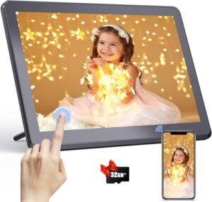 FamBrow 8.1 Inch WiFi Digital Photo Frame with 32GB Storage & 32GB Card