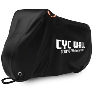 CYCWALL Outdoor Bike Cover for 1-2 Bikes - Heavy Duty 600D Oxford Tear Resistant and Windproof