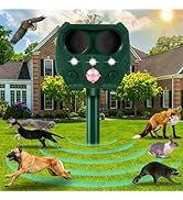 ROEJUYY Cat Repellent Garden, Ultrasonic Solar Cat Deterrent, Waterproof Animal Repellent, Fox Re...