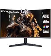 KOORUI 24 Inch Gaming Monitor -FHD 1080P Curved Monitor 165Hz VA 1ms 1800R PC Monitors with Adapt...