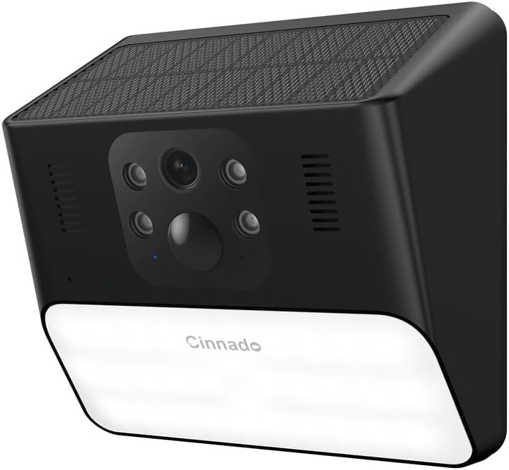 Cinnado Solar Wall Light Security Camera Outdoor Wireless