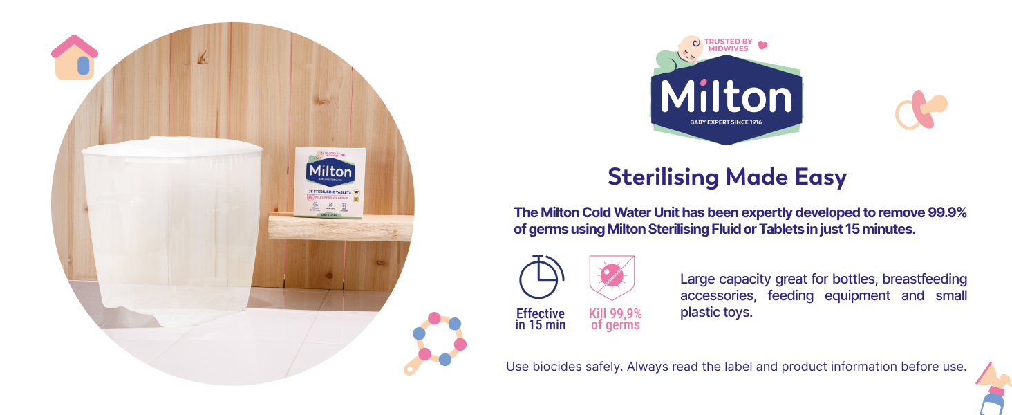cold water steriliser unit, milton steriliser, steriliser for babies