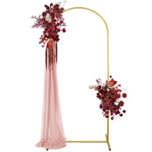 6FTx2.6FT Wedding Arch Backdrop Stand Balloon Arched Background Frame Metal Support Set for Wedding