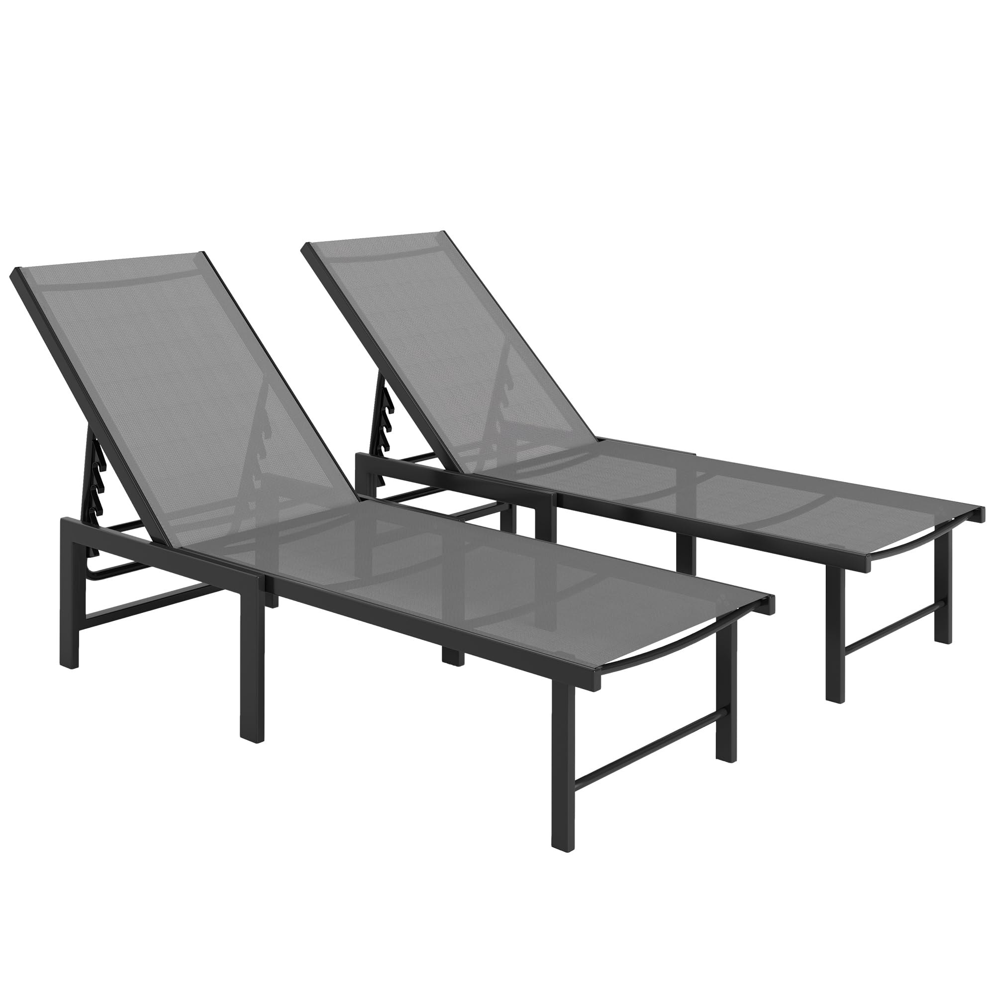 Outsunny Sun Loungers for Garden Set of 2