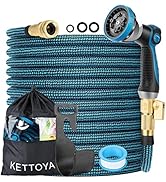 KETTOYA 10-Spray Pattern Garden Hose Nozzle, New Water Hose Nozzle with Thumb Control, On-Off Val...