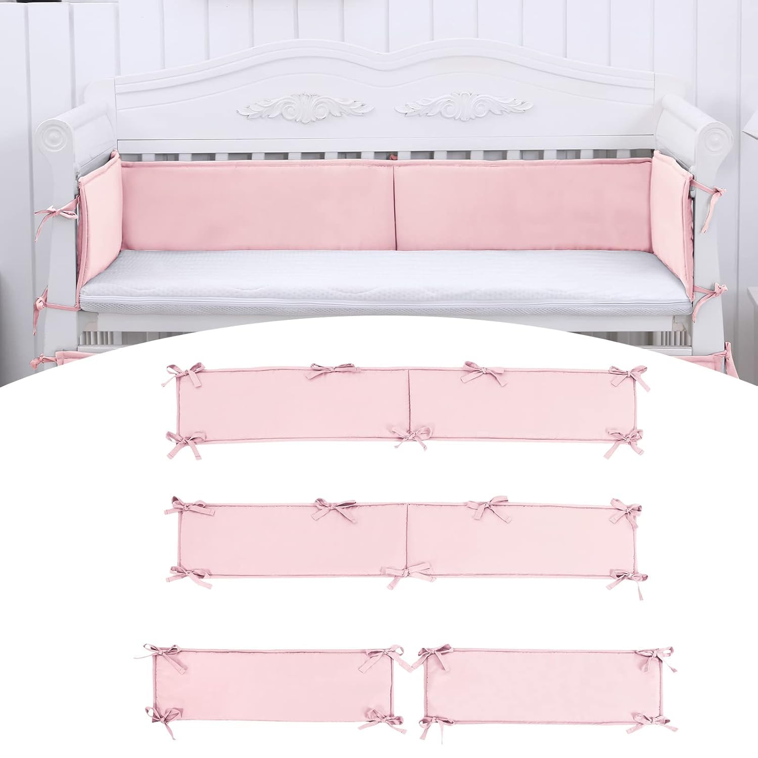 ARVIONA 4Pcs of Breathable Mesh Liner Anti-Collision Pads- Soft Cushioned Edge Protectors for Mattress Top. (KY12)