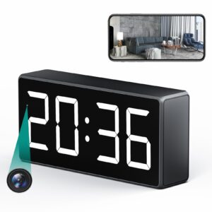 Kubas Spy Camera 4K HD WiFi Hidden Camera Clock for Home Office Security Wireless Indoor Camera Secret Camera Spy Cam Surveillance Camera with 170 Wide Angle