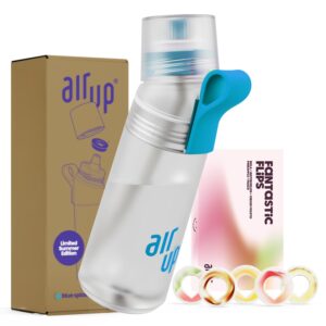 AIR UP® water bottle Twist Pro original starter set with pods in 5 flavours I 600ml drinking bottle with sugar-free flavouring I dishwasher-safe
