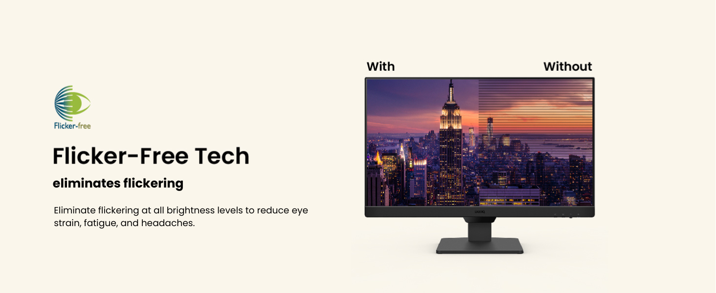 benq home monitor gw2490e with exclusive eye-care tech flicker-free eliminating flickering
