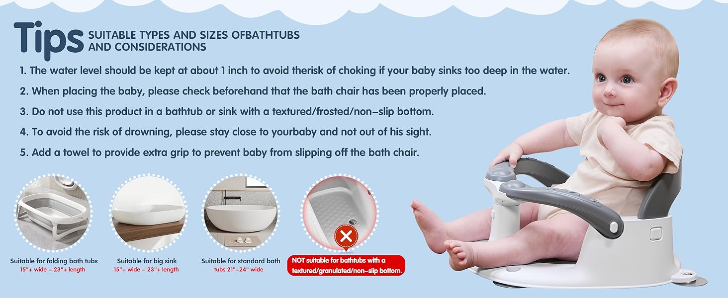 suitable for toddlers up to 18 months, it’s a versatile addition to your baby bathing essentials.