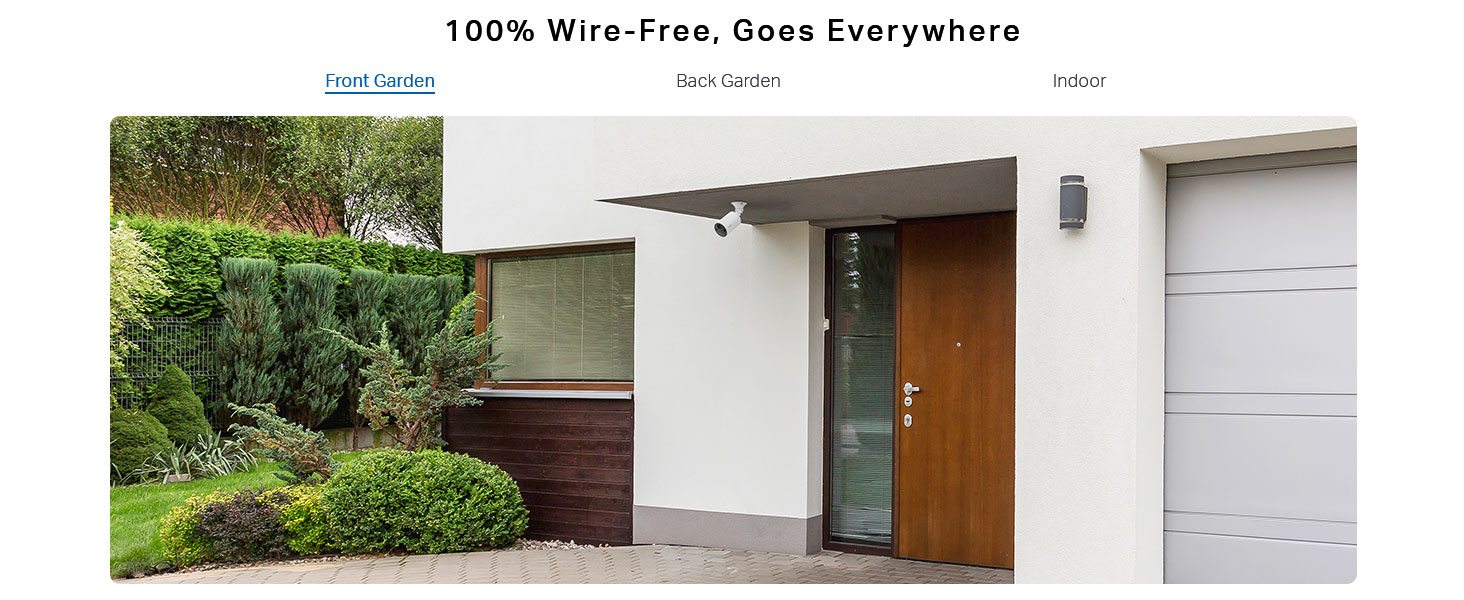 Smart Wire-Free Indoor/Outdoor Security Camera, Superior 2K Visuals, Wire-Free