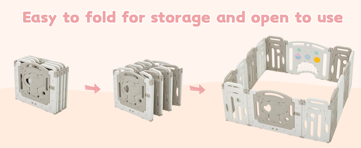 Plastic baby play fence