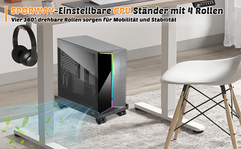 CPU Stand PC Stand Computer Mount Tower Holder Cart Computer Case Main Frame