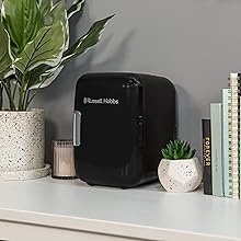 Russell Hobbs RH4CLR1001B 4L Mini Compact Cooler for Drinks and Cosmetics, Retro Style