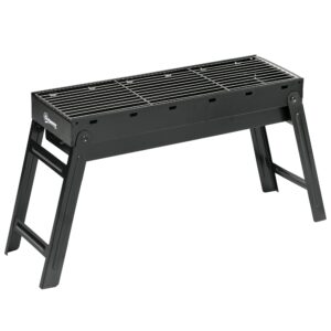 Outsunny Portable Charcoal Grill with Pull-Out Charcoal Basin