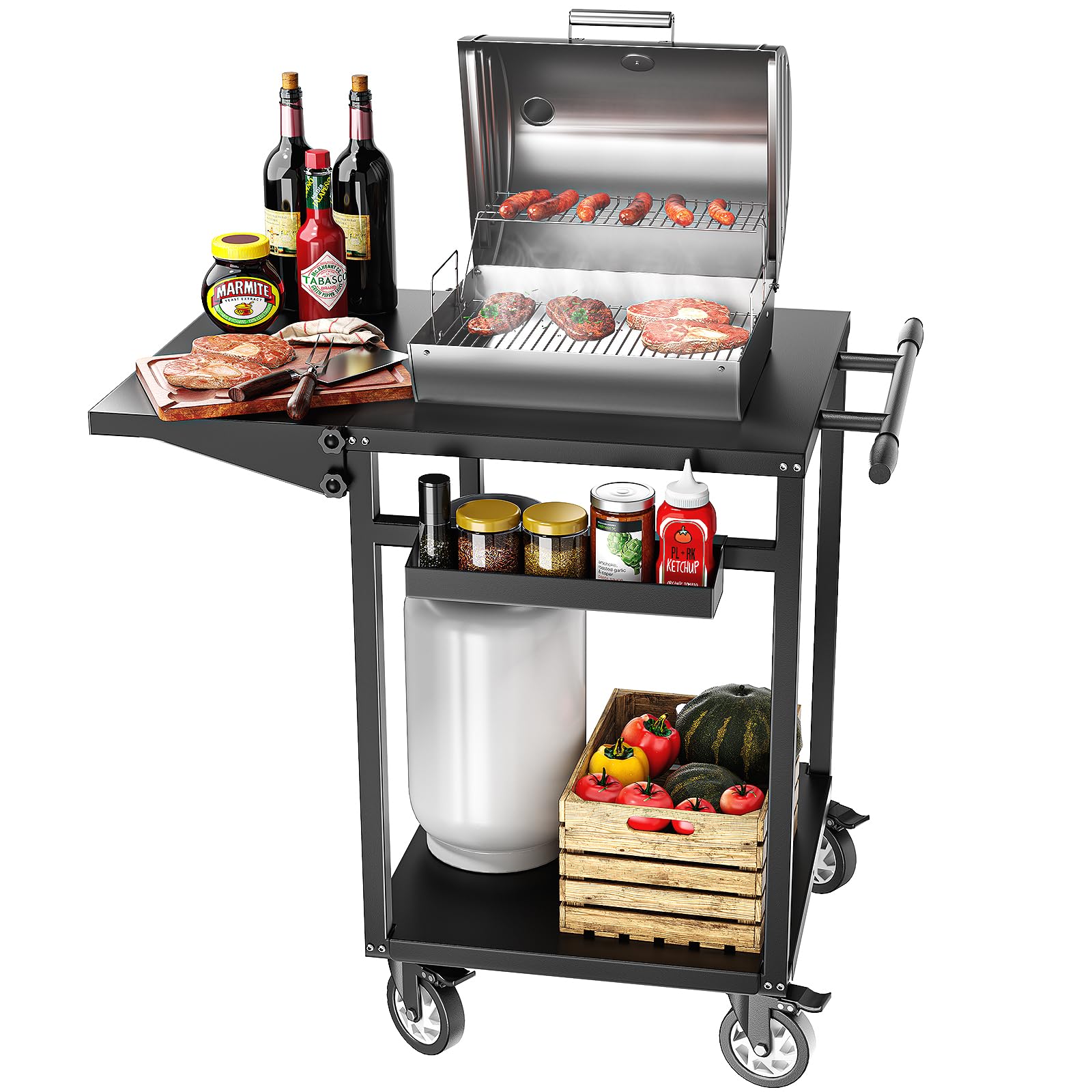 Outdoor Grill Dining Cart