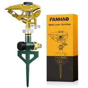 FANHAO Heavy Duty Pulsating Lawn Sprinkler on Spike Base