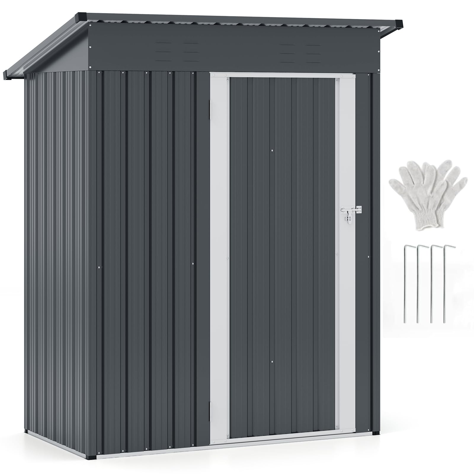 5 x 3FT Metal Garden Shed