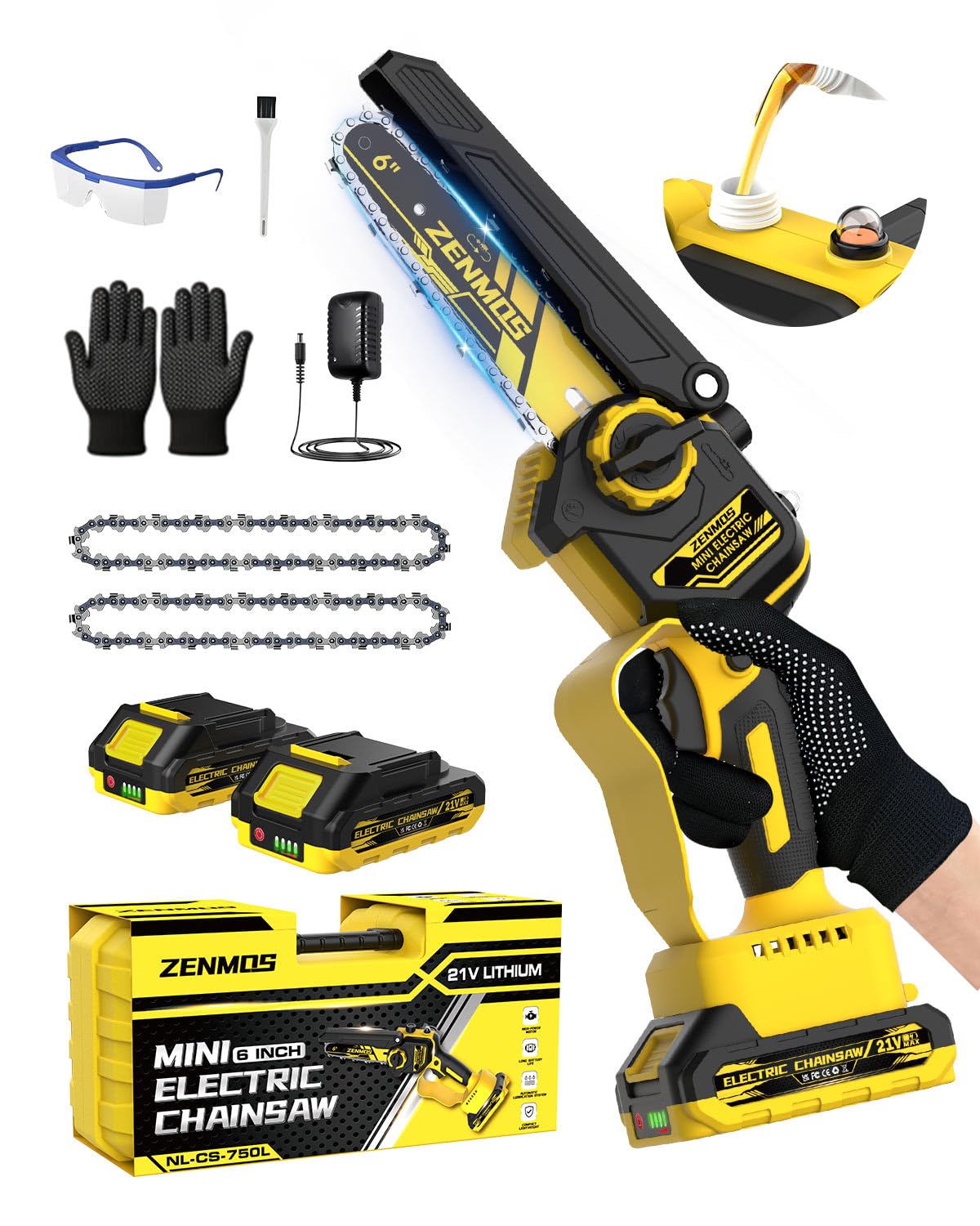 Mini Chainsaw Cordless 6 in