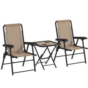 Outsunny 3 Pieces Garden Bistro Set