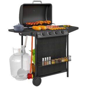Outsunny 4+1 Burner Gas BBQ Grill