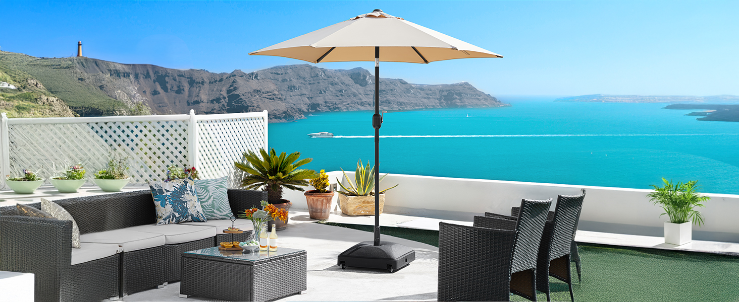 Outdoor Umbrella Base Stand with 37L Capacity