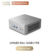 MINISFORUM UM870 Slim Mini PC,AMD Ryzen 7 8745H Processor Mini Computer(8C/16T, Up to 5.0GHz), 32...